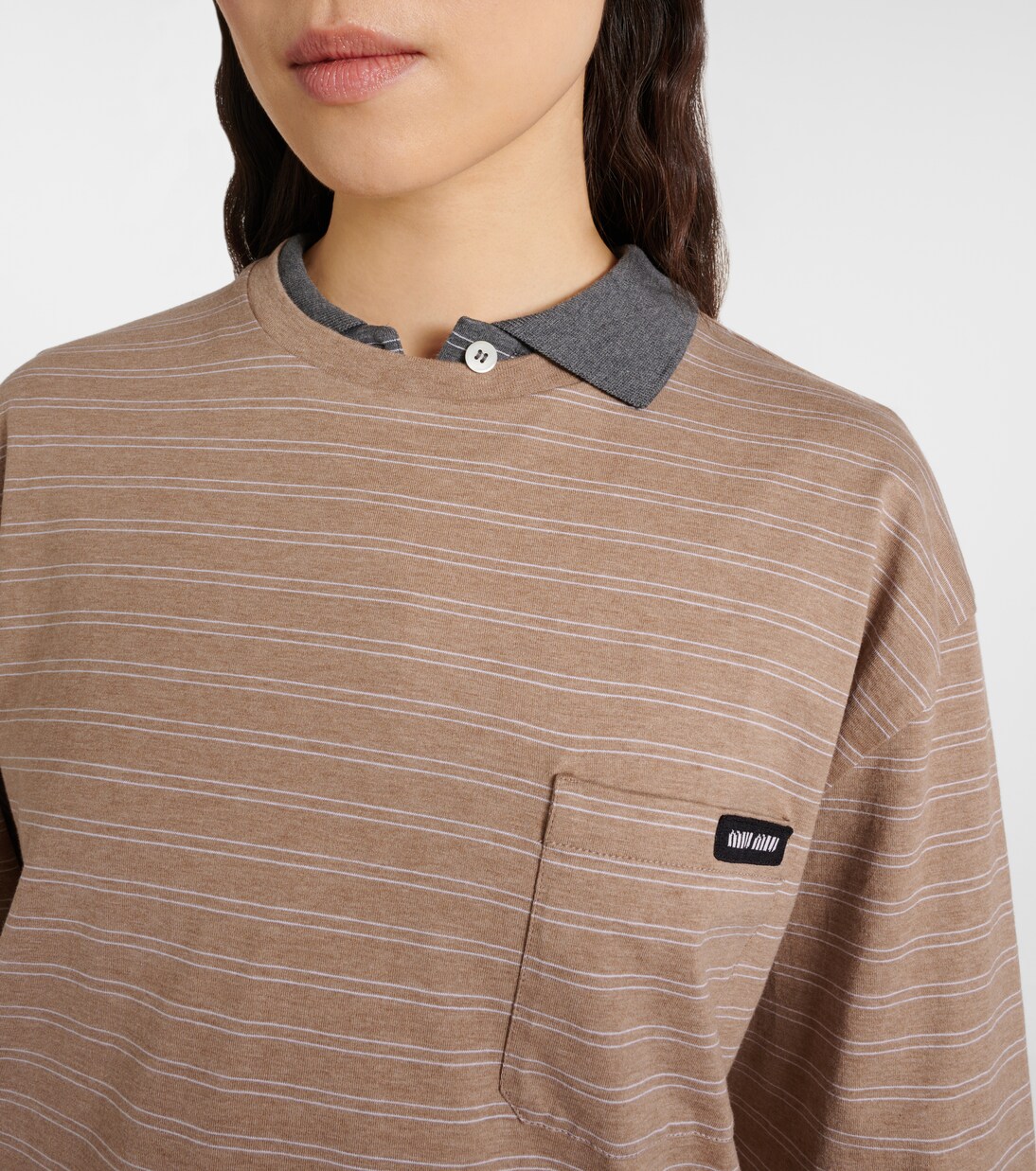 Top aus Baumwoll-Jersey | Miu Miu