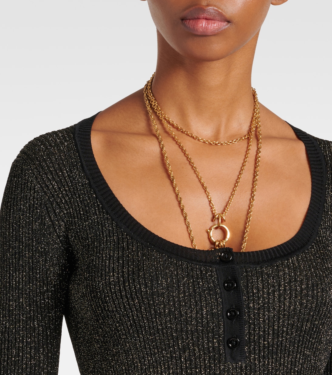 Henley-Hemd aus Lurex® | Chloé