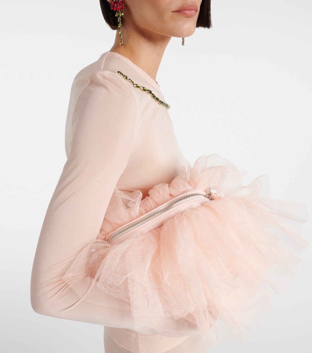 Schultertasche Frilly Tutu Mini aus Canvas | Simone Rocha