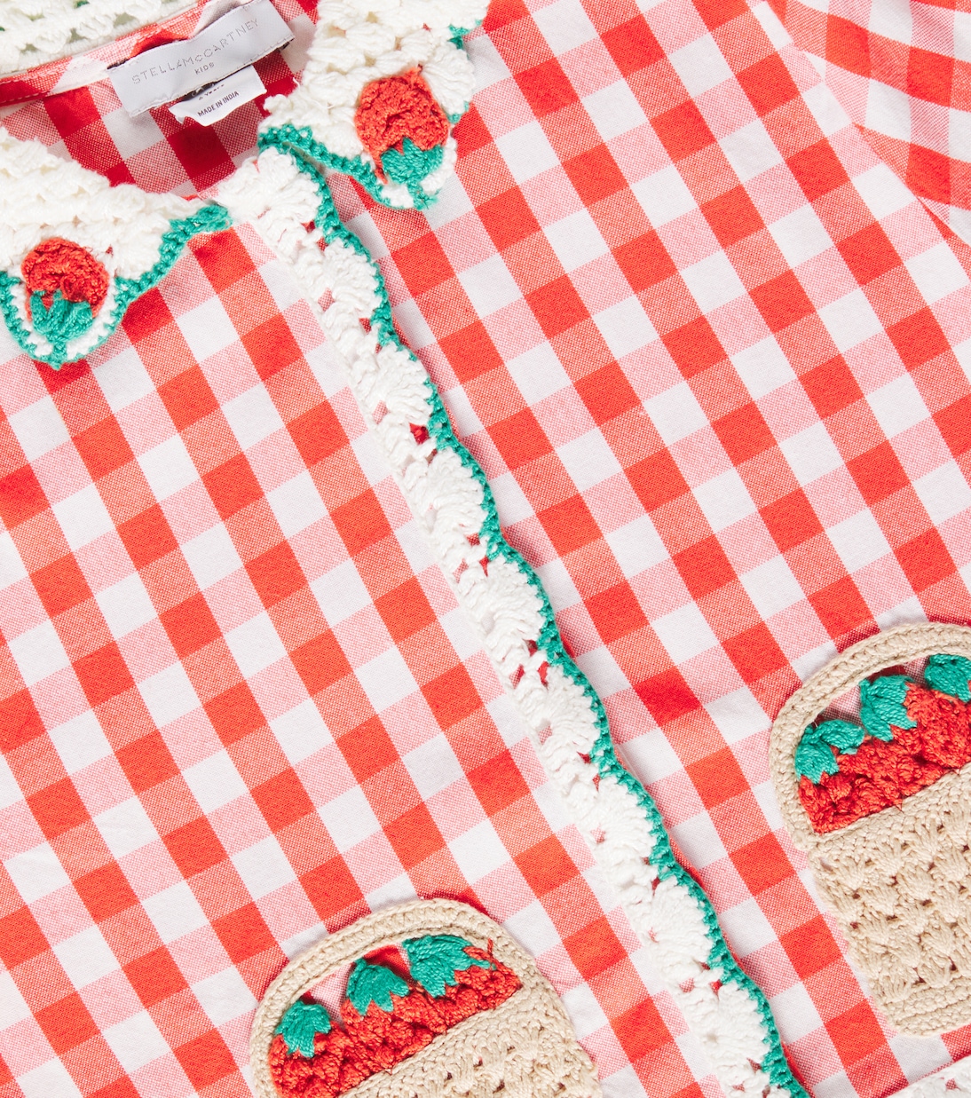 Hemd aus Baumwolle mit Häkelstrick | Stella McCartney Kids