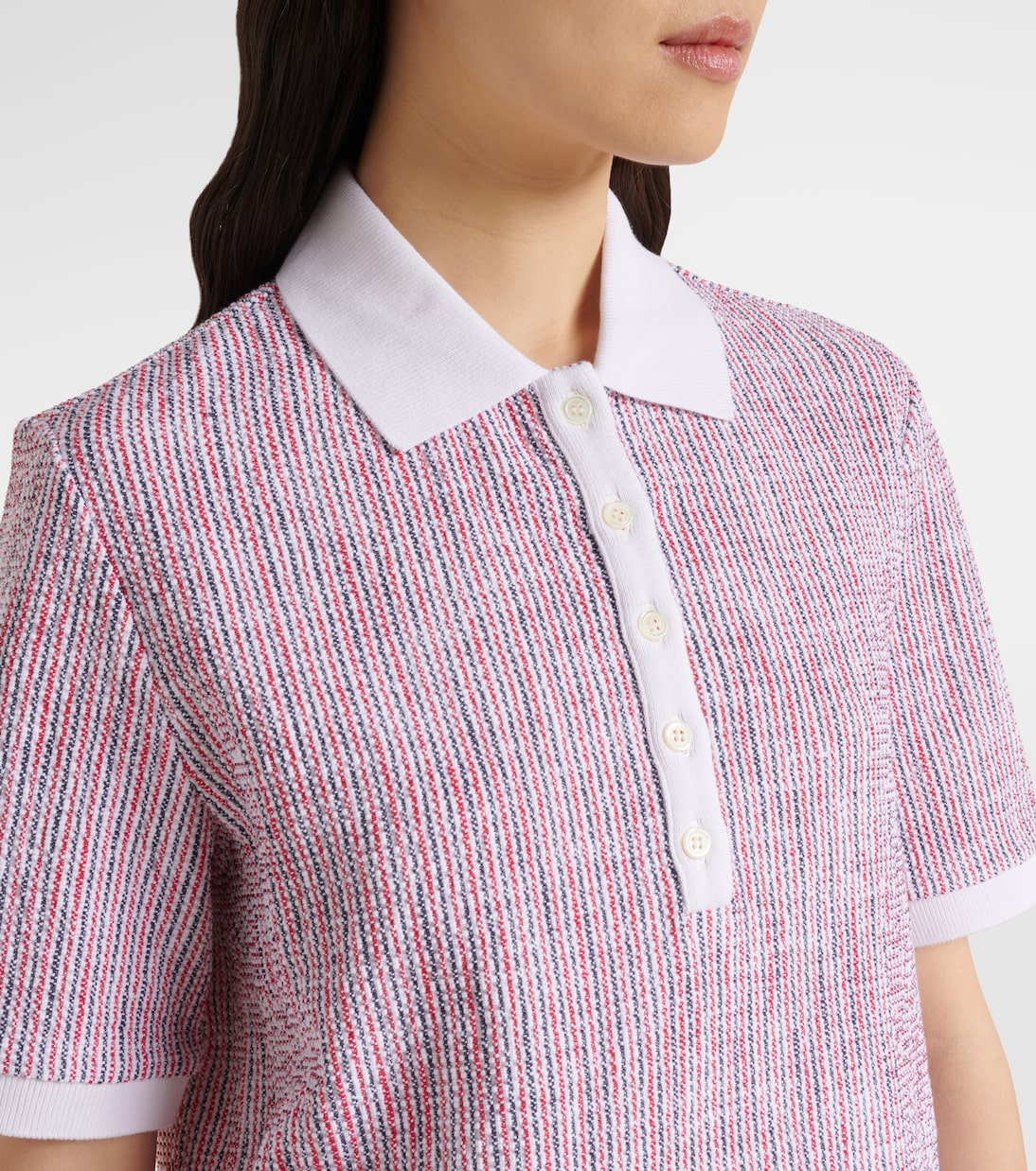 Abito polo in tweed di misto cotone | Thom Browne