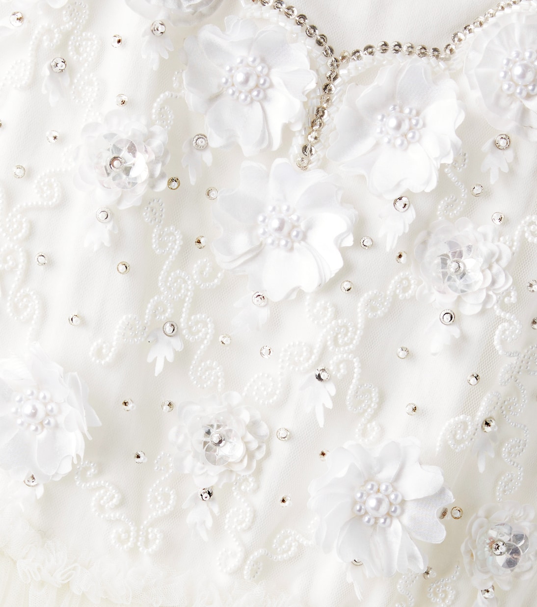 Abito White Lotus in tulle con paillettes | Tutu Du Monde