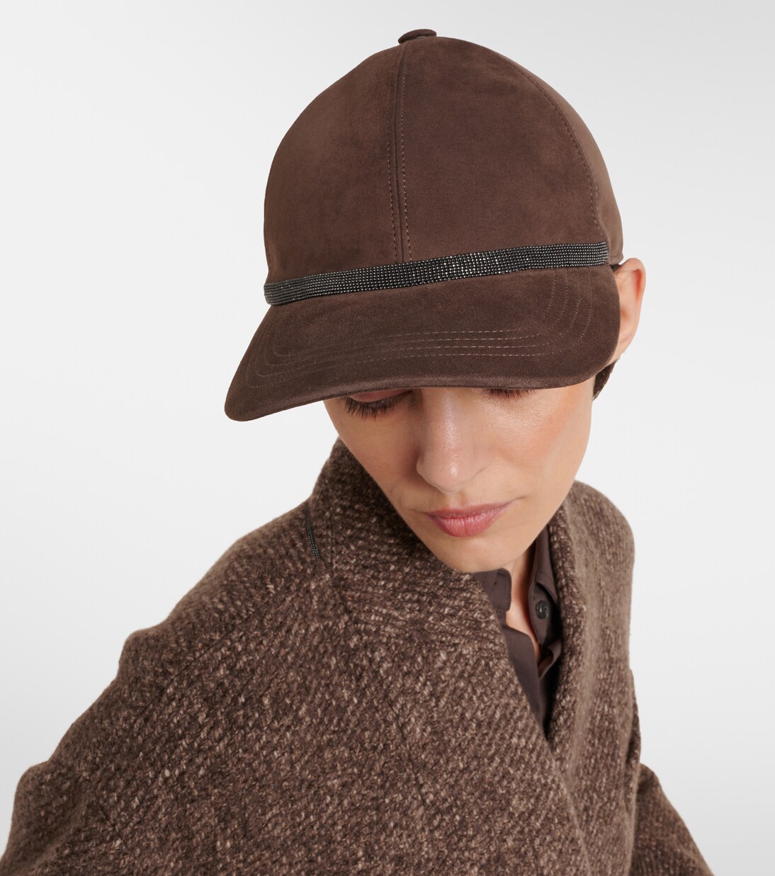 Monili suede baseball cap | Brunello Cucinelli