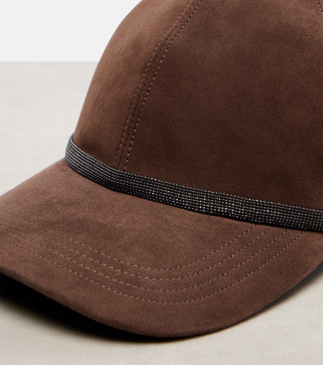 Monili suede baseball cap | Brunello Cucinelli