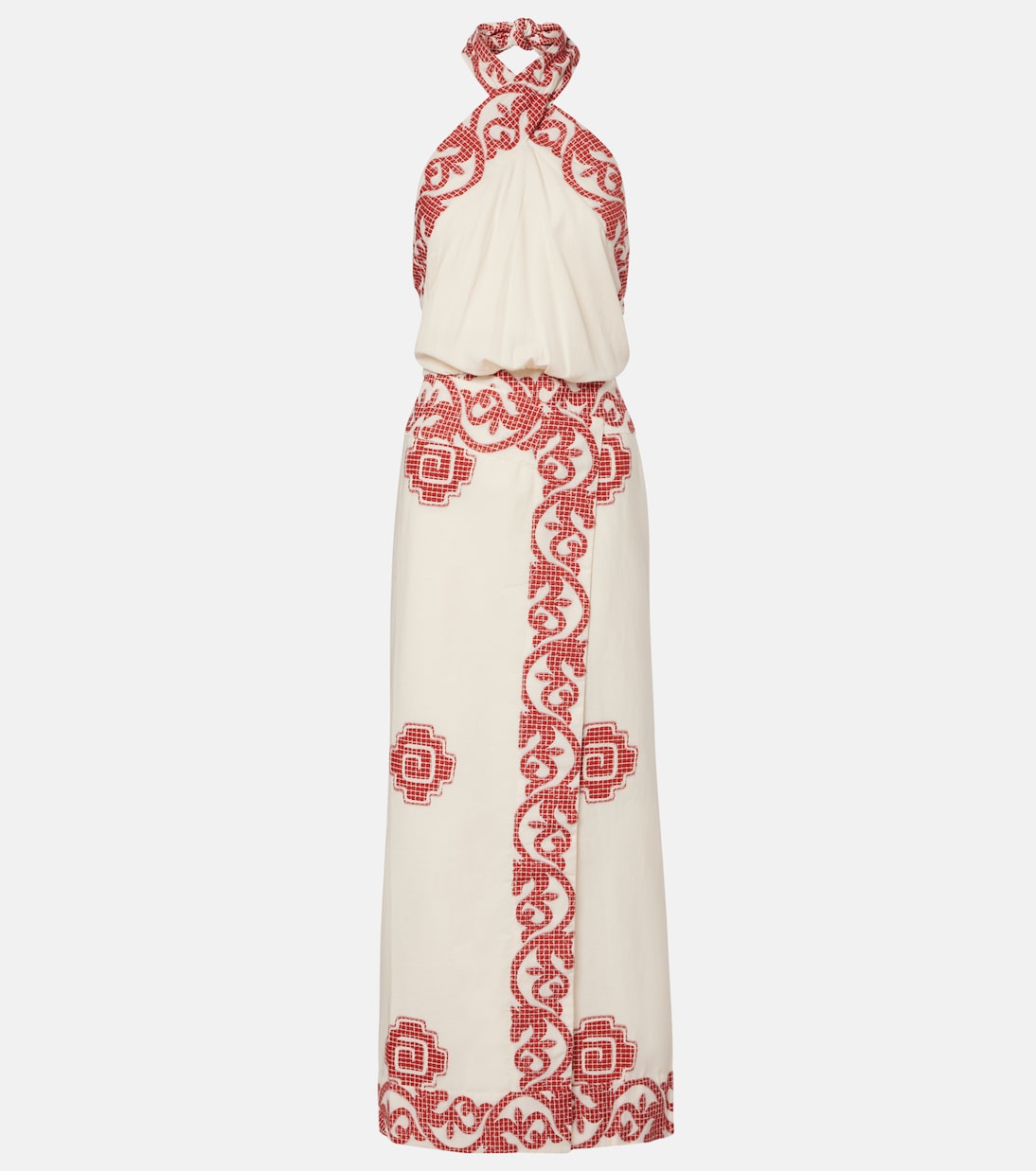 Vestido midi de algodón estampado | Johanna Ortiz