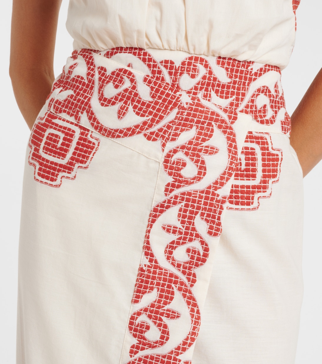 Vestido midi de algodón estampado | Johanna Ortiz