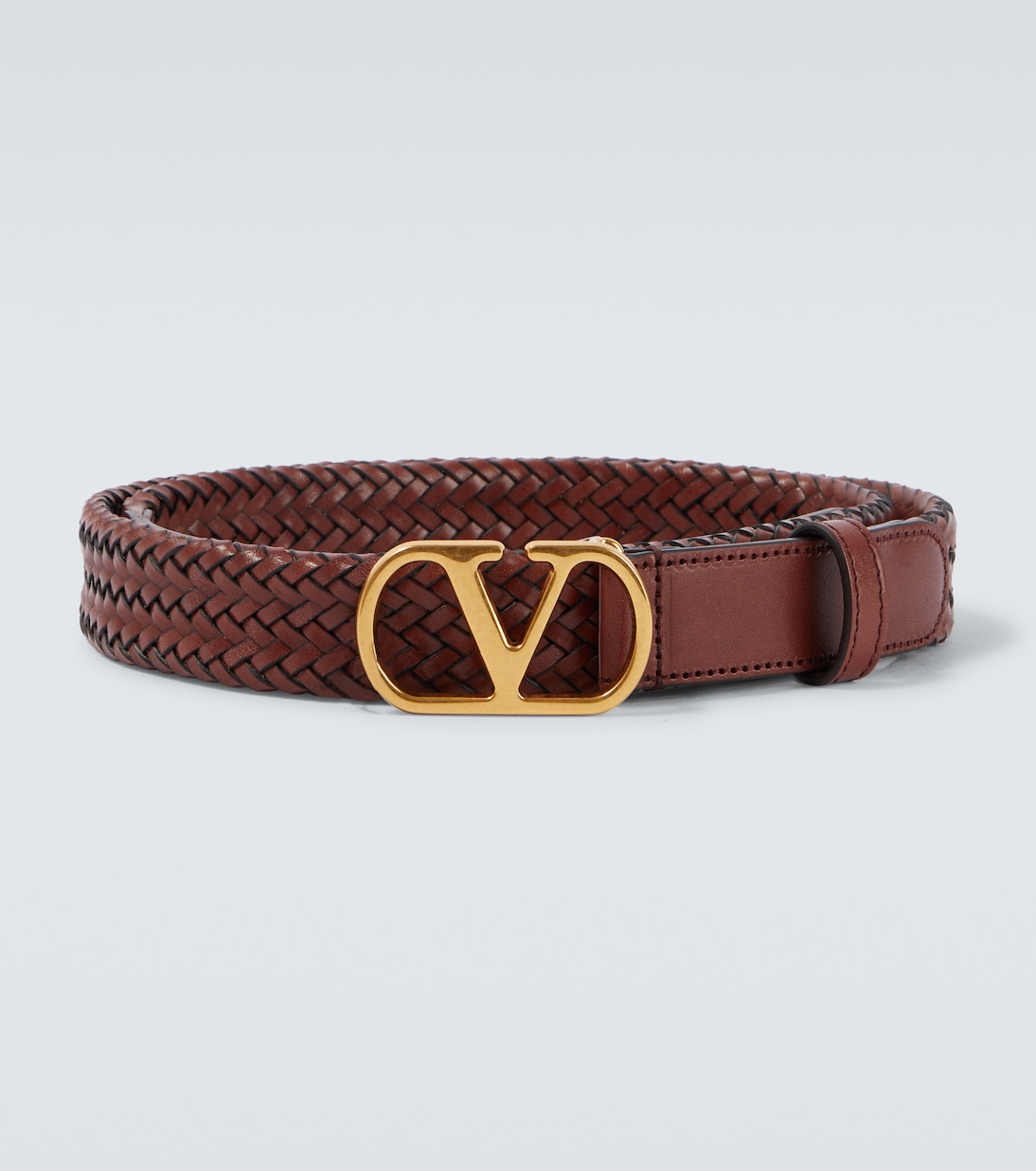 VLogo braided leather belt | Valentino Garavani