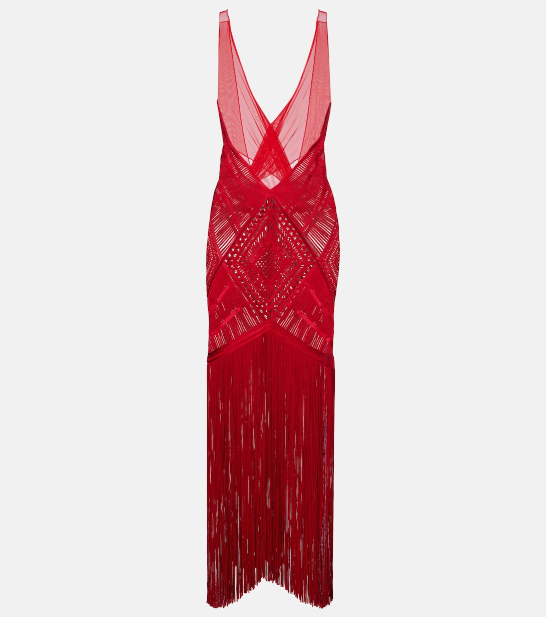 Vestido de cóctel Soutache de tul bordado | The Attico