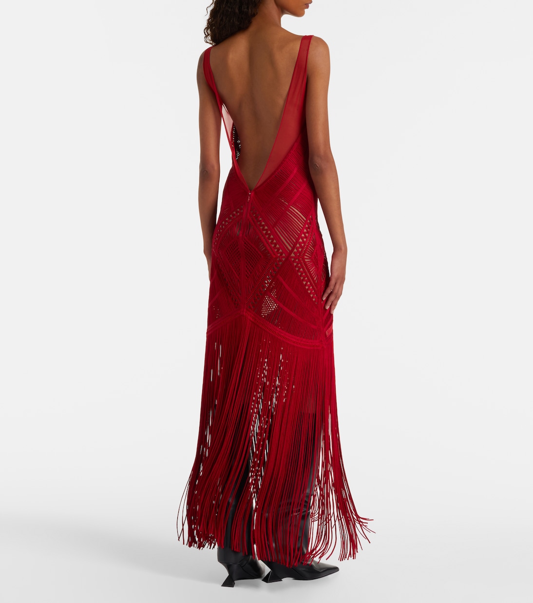 Vestido de cóctel Soutache de tul bordado | The Attico