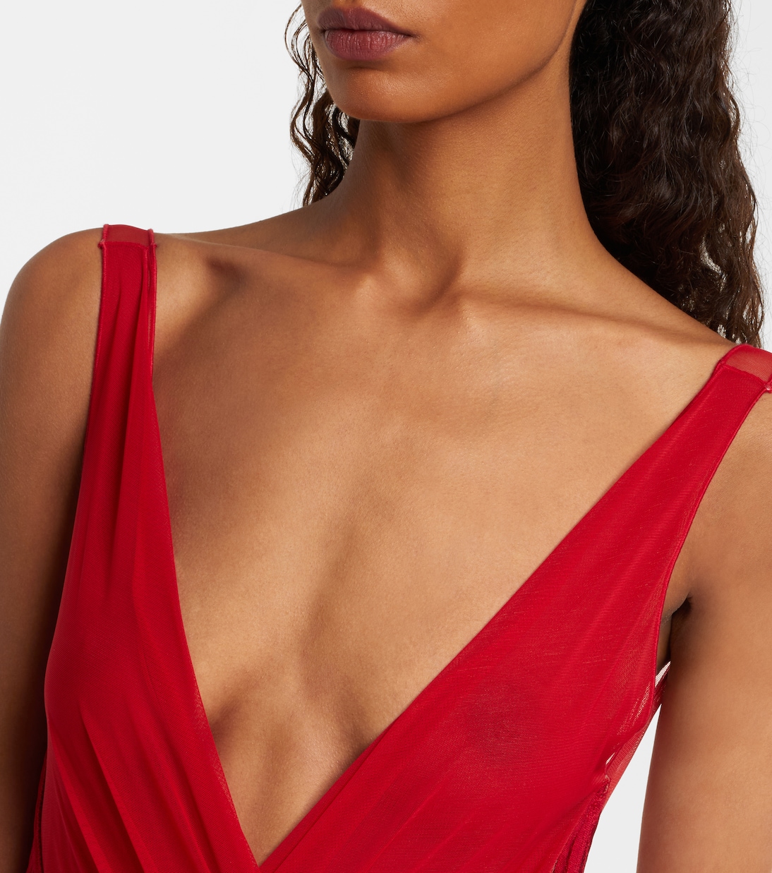 Vestido de cóctel Soutache de tul bordado | The Attico