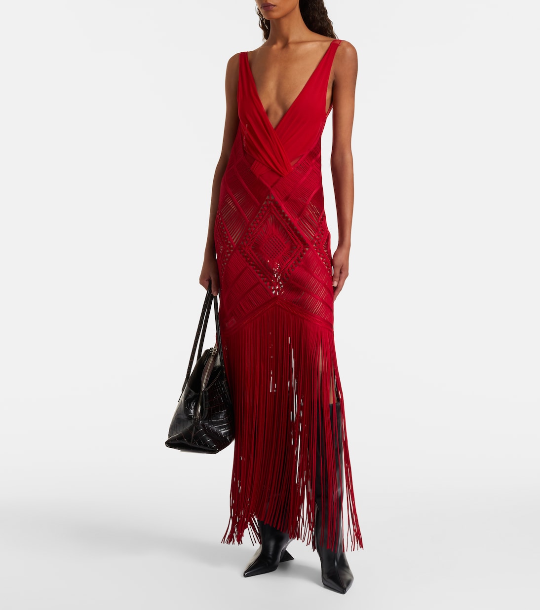 Vestido de cóctel Soutache de tul bordado | The Attico