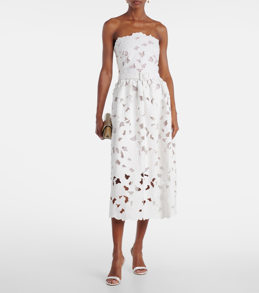 Vestido bustier de encaje | Oscar de la Renta