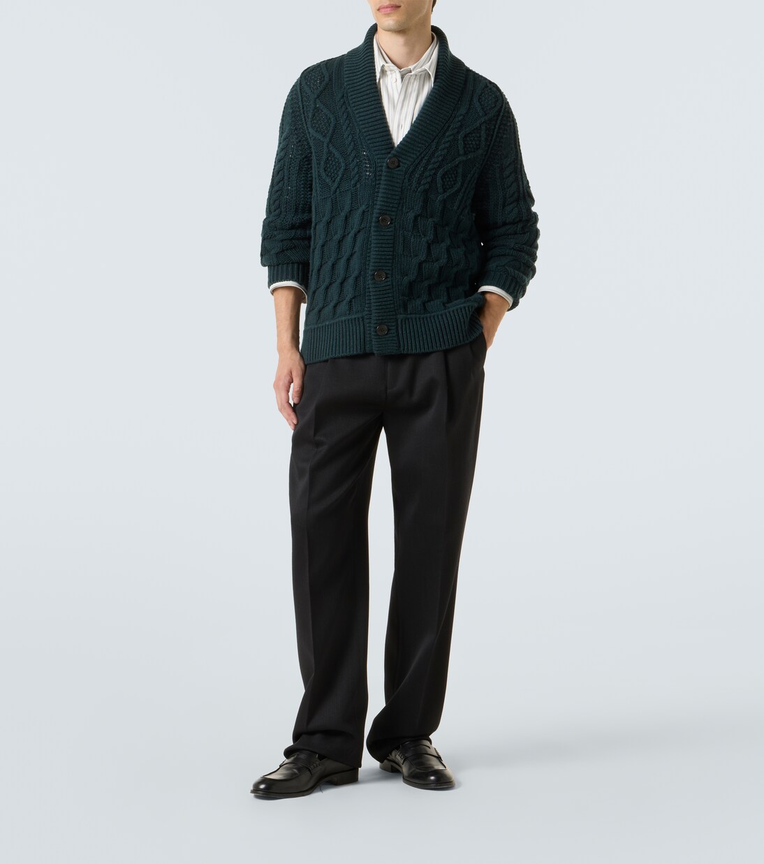 Cárdigan trenzado de cachemir | Zegna