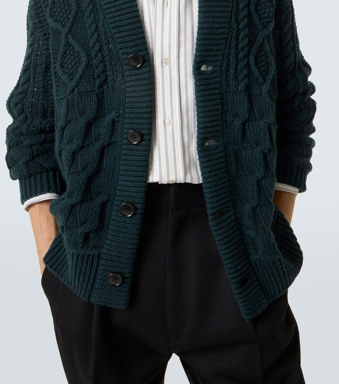 Cárdigan trenzado de cachemir | Zegna