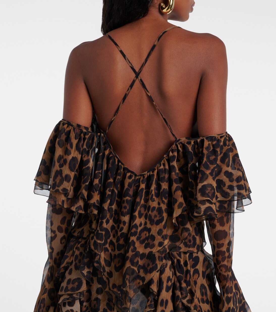 Top en soie à motif léopard | Blumarine