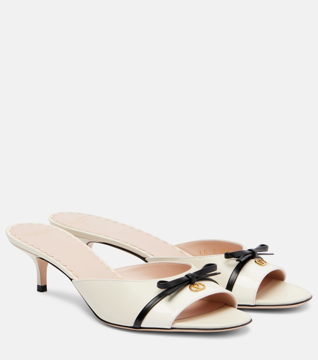Mules Bepointy 45 en cuir verni | Valentino Garavani