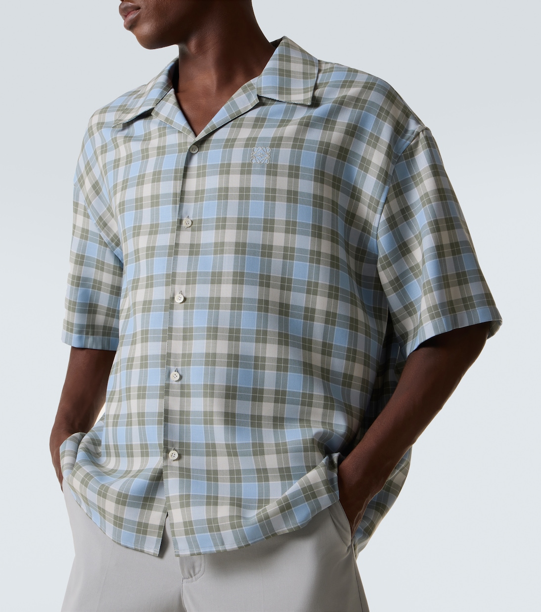 Camisa a cuadros con anagrama | Loewe