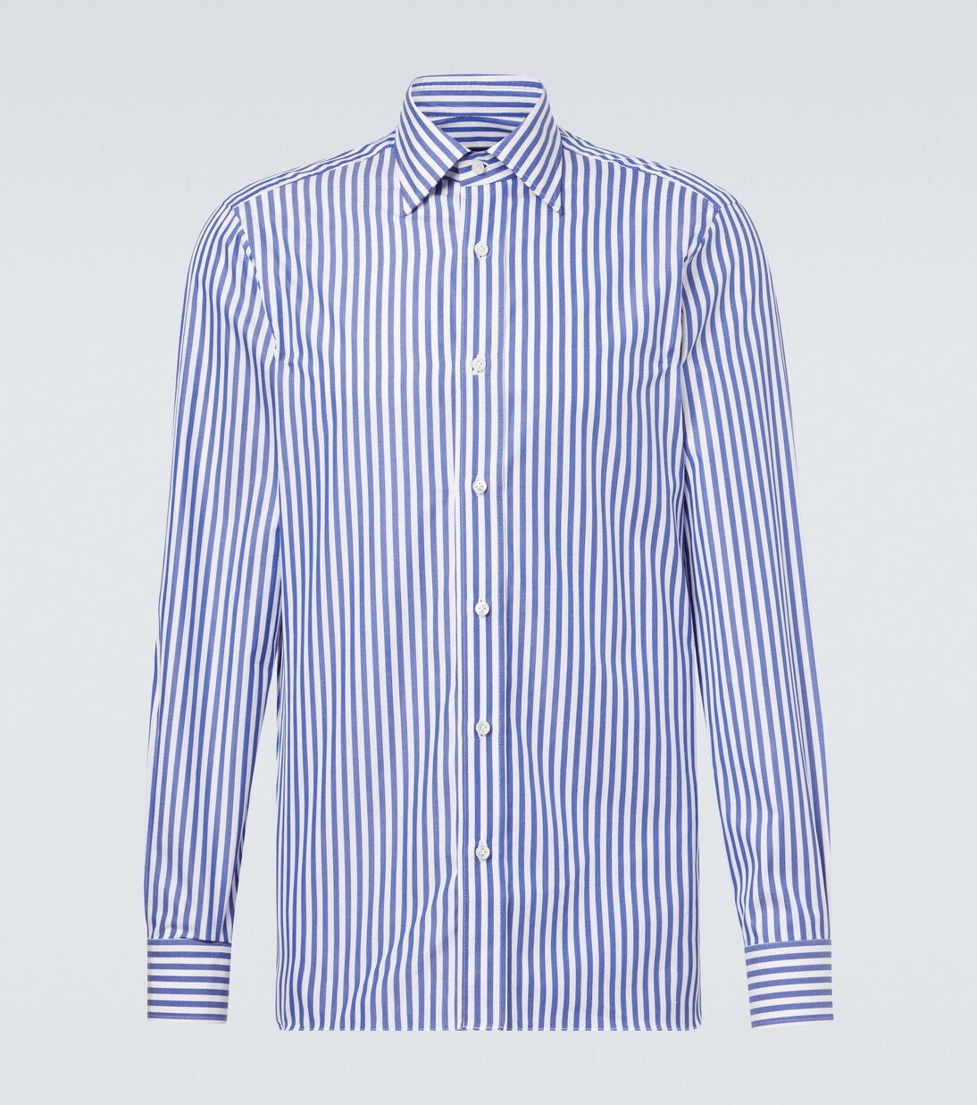 Striped cotton poplin shirt | Rubinacci