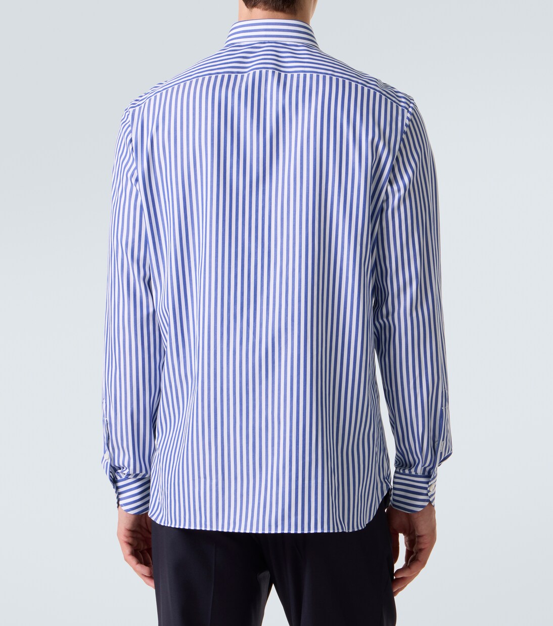 Striped cotton poplin shirt | Rubinacci