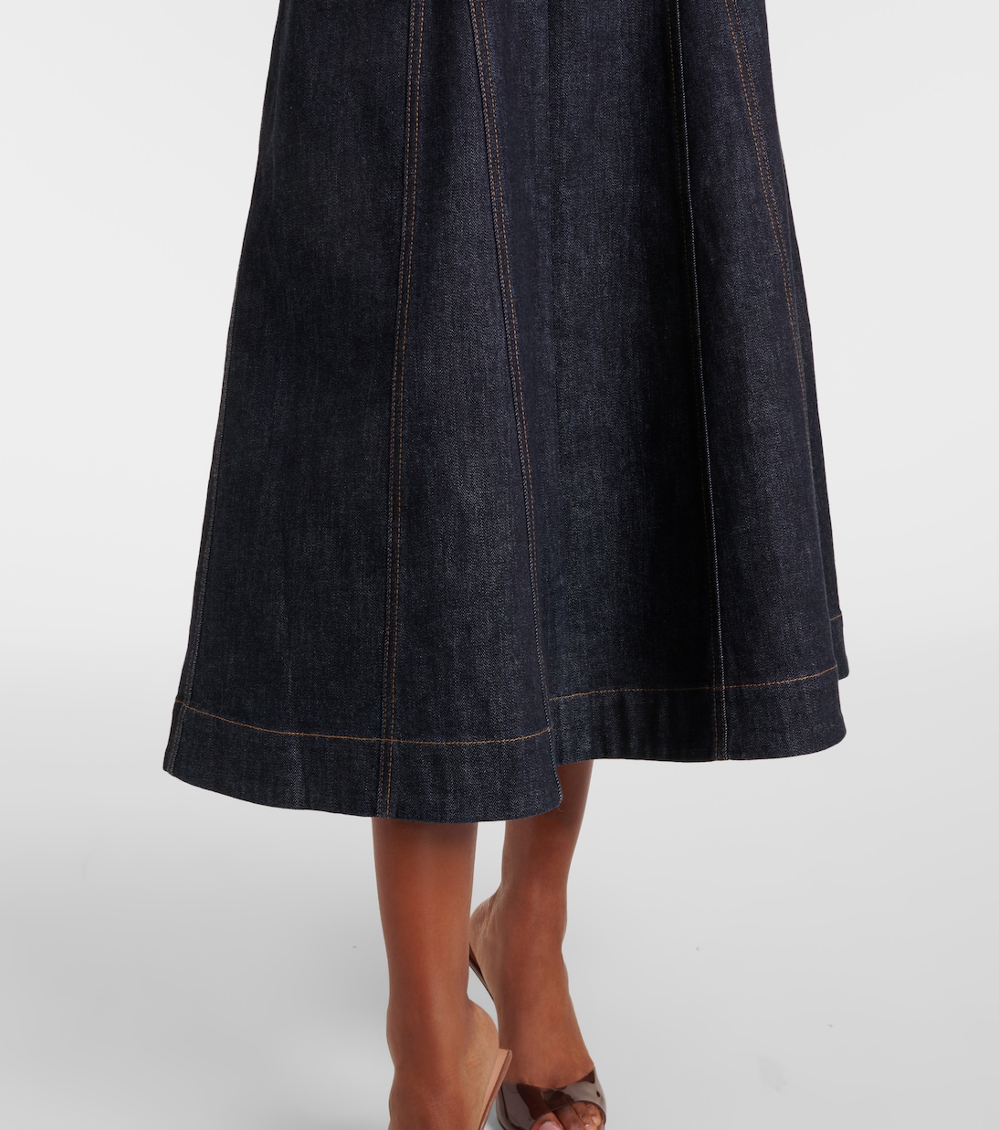 Midikleid aus Denim | Self-Portrait