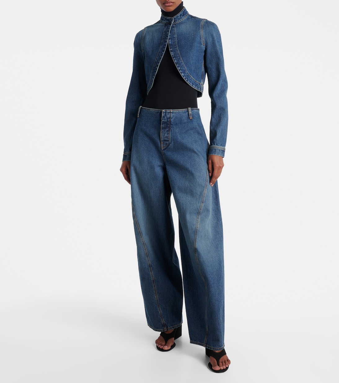 Cropped denim jacket | Alaïa