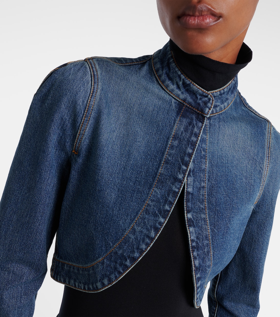 Cropped denim jacket | Alaïa