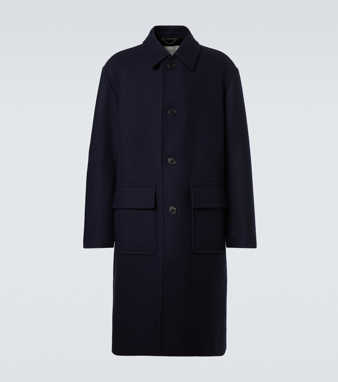 Abrigo de sarga en mezcla de lana | Dries Van Noten