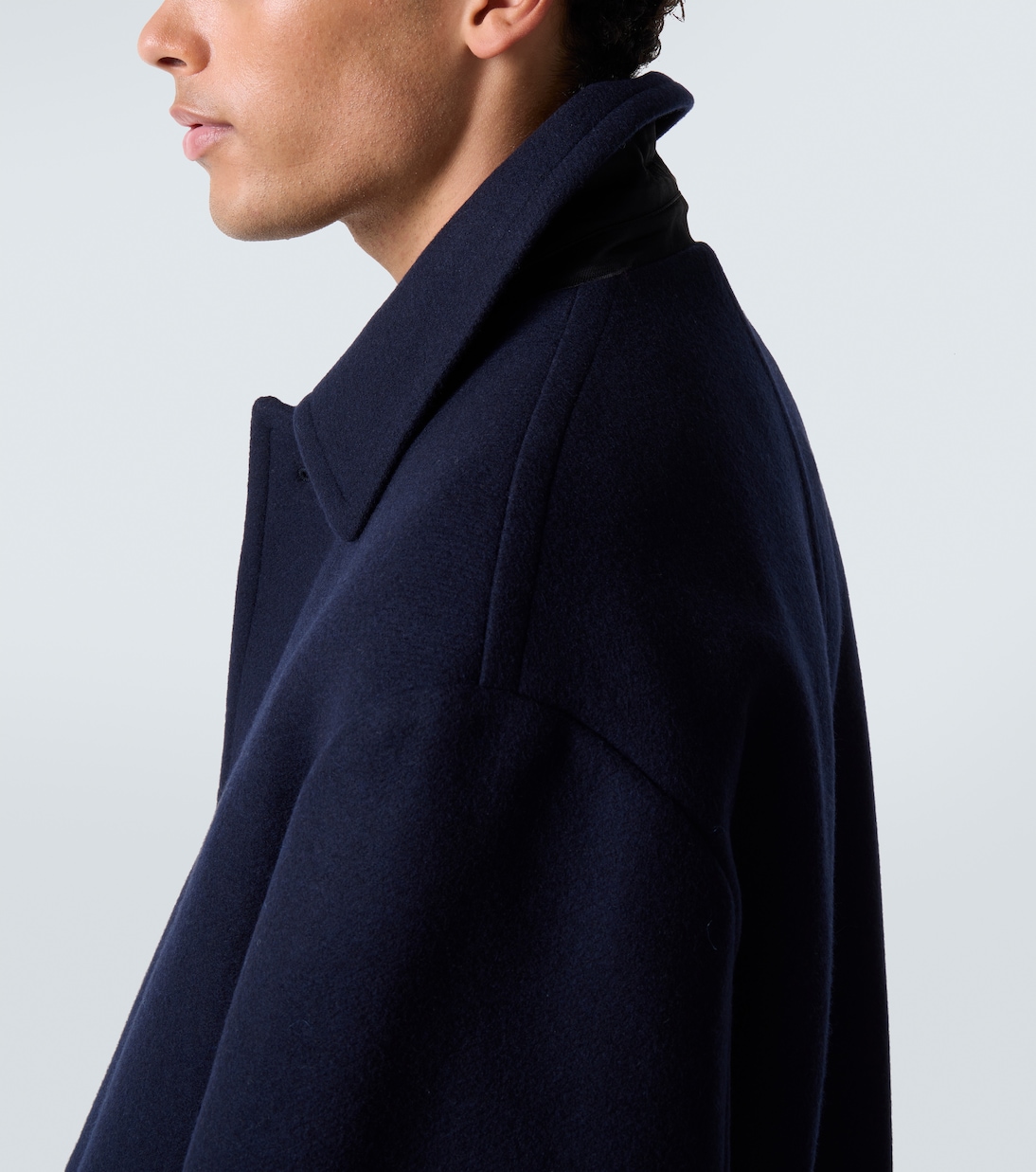 Abrigo de sarga en mezcla de lana | Dries Van Noten