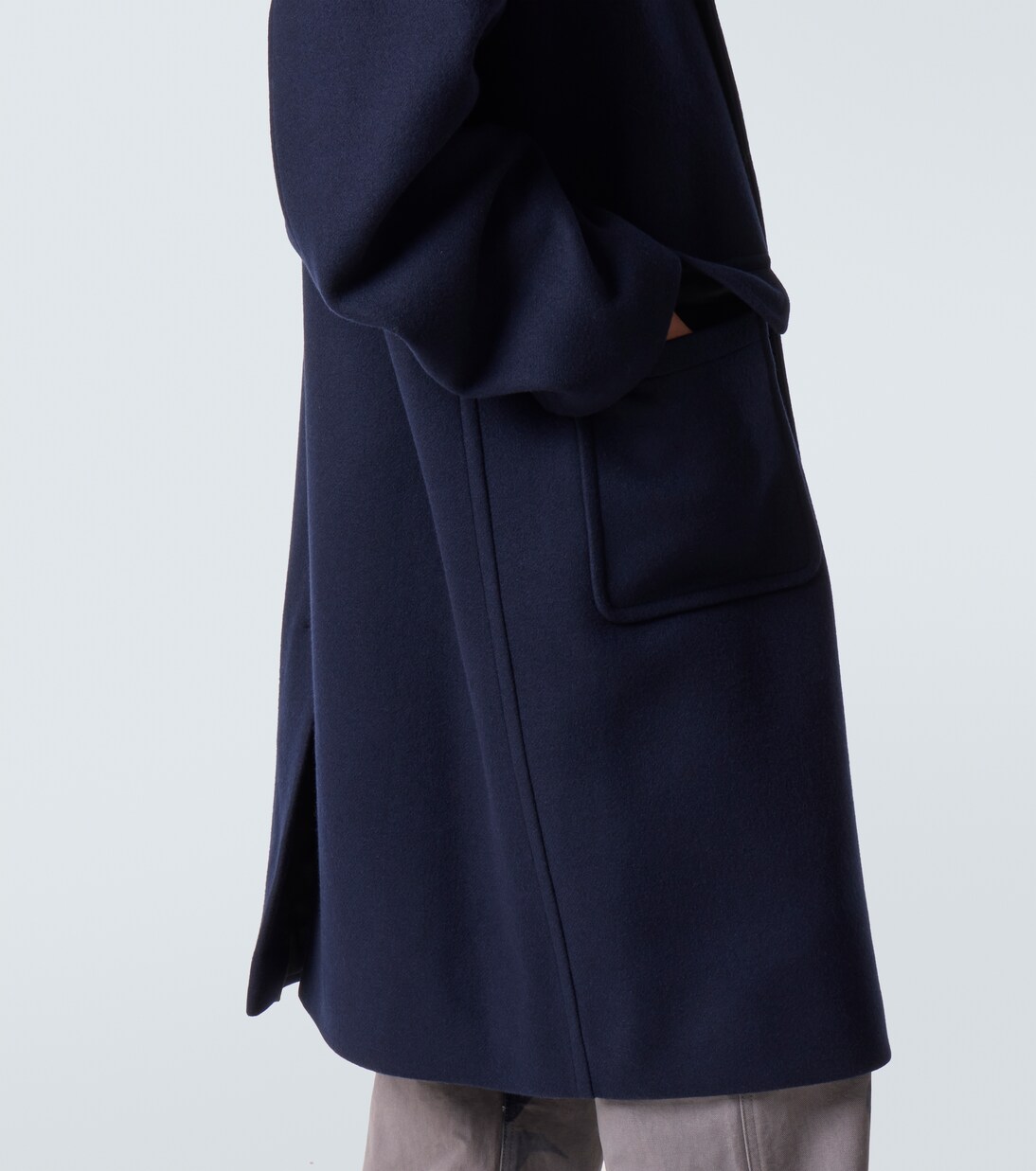 Abrigo de sarga en mezcla de lana | Dries Van Noten
