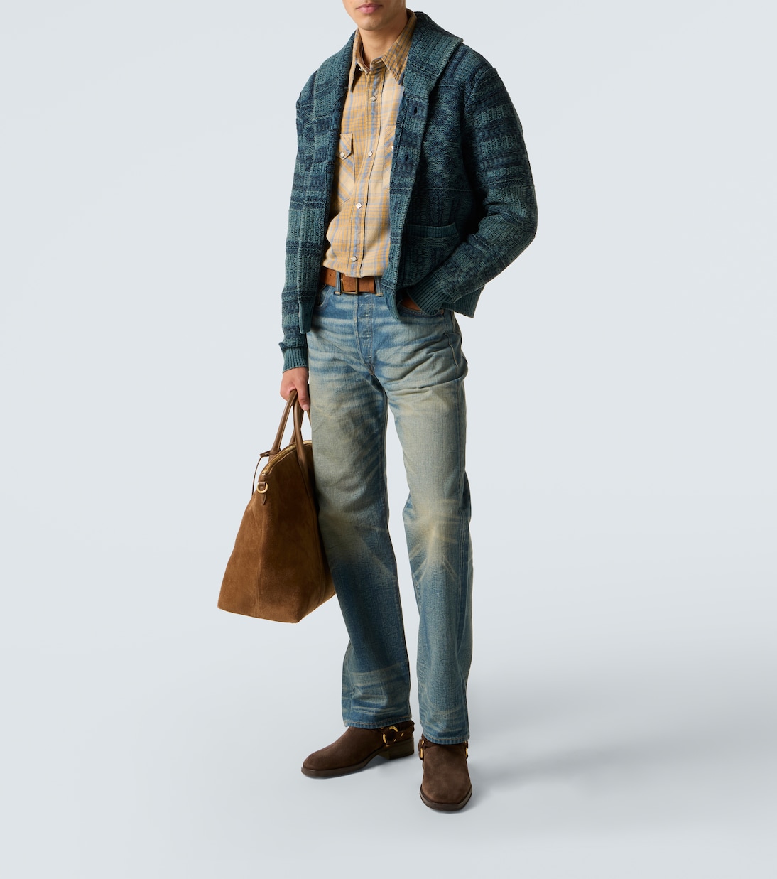 Cardigan aus Baumwoll-Jacquard | RRL