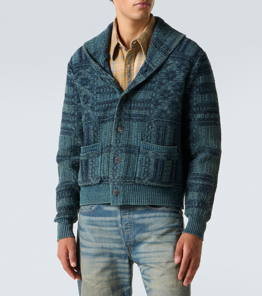 Cardigan aus Baumwoll-Jacquard | RRL
