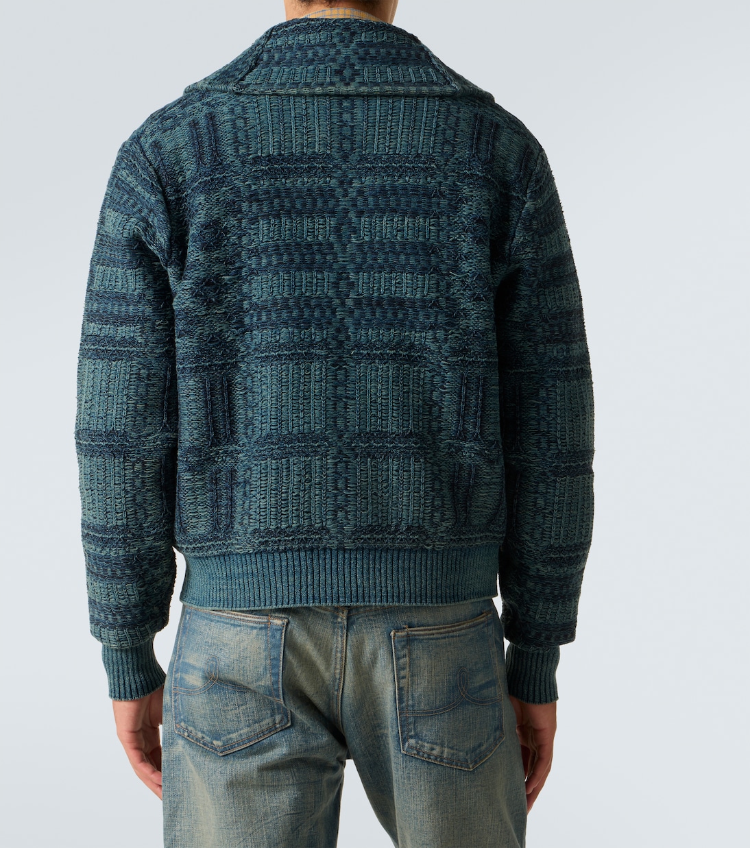 Cardigan aus Baumwoll-Jacquard | RRL