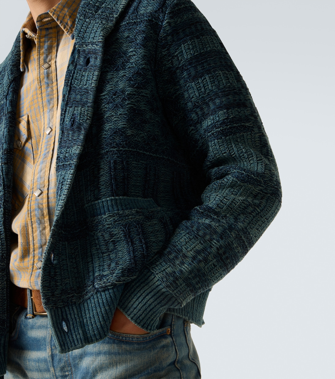 Cardigan aus Baumwoll-Jacquard | RRL