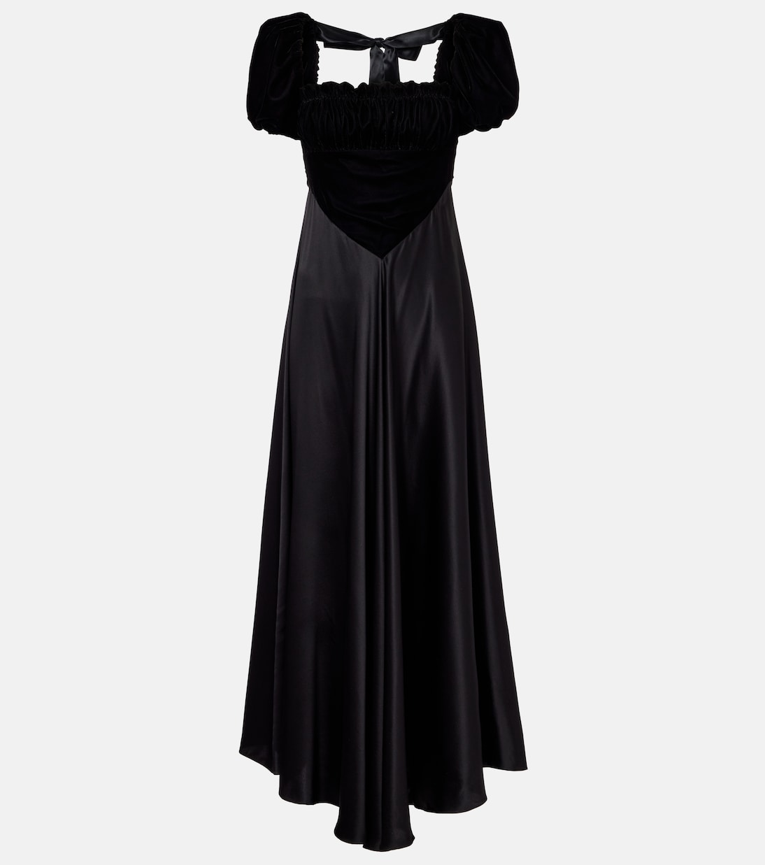 Velvet and silk satin maxi dress | Rodarte