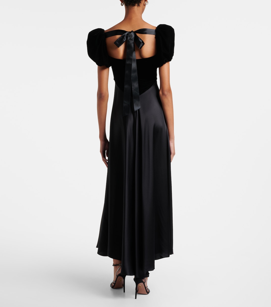 Velvet and silk satin maxi dress | Rodarte