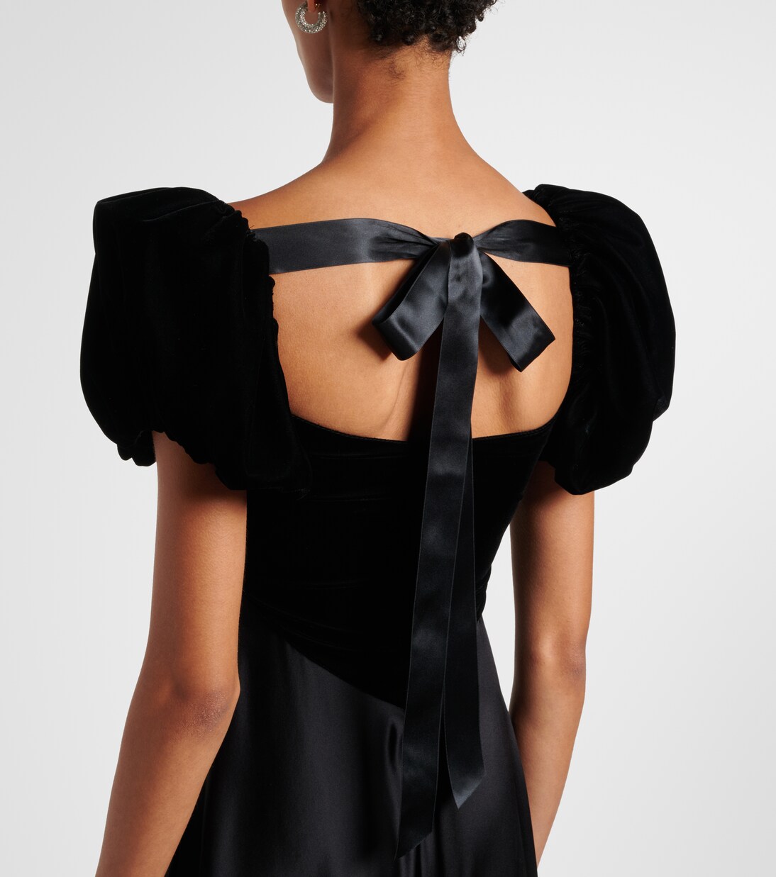 Velvet and silk satin maxi dress | Rodarte