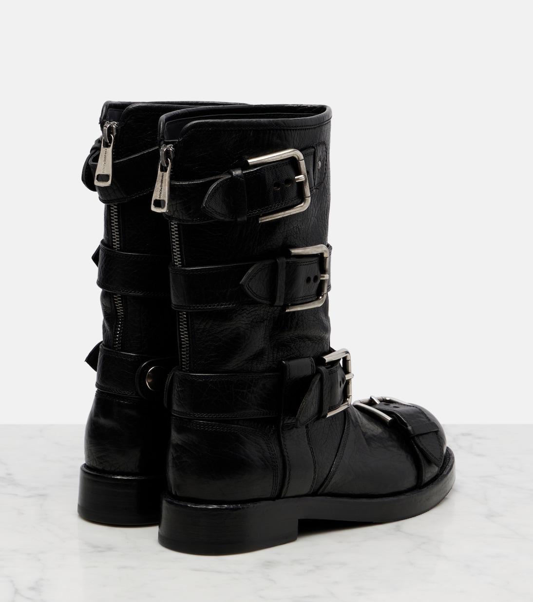 Leather biker boots | Dolce&Gabbana