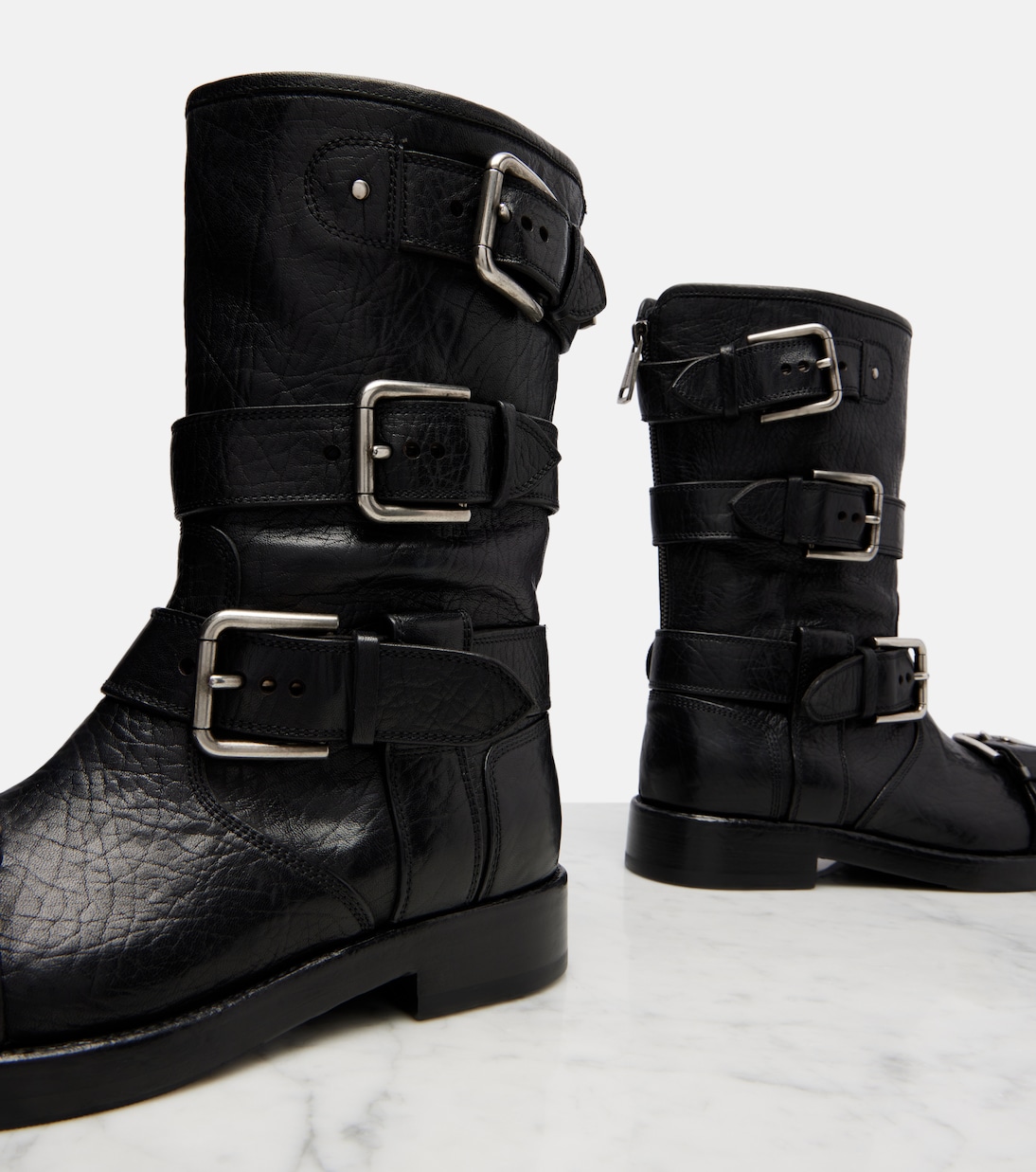 Leather biker boots | Dolce&Gabbana
