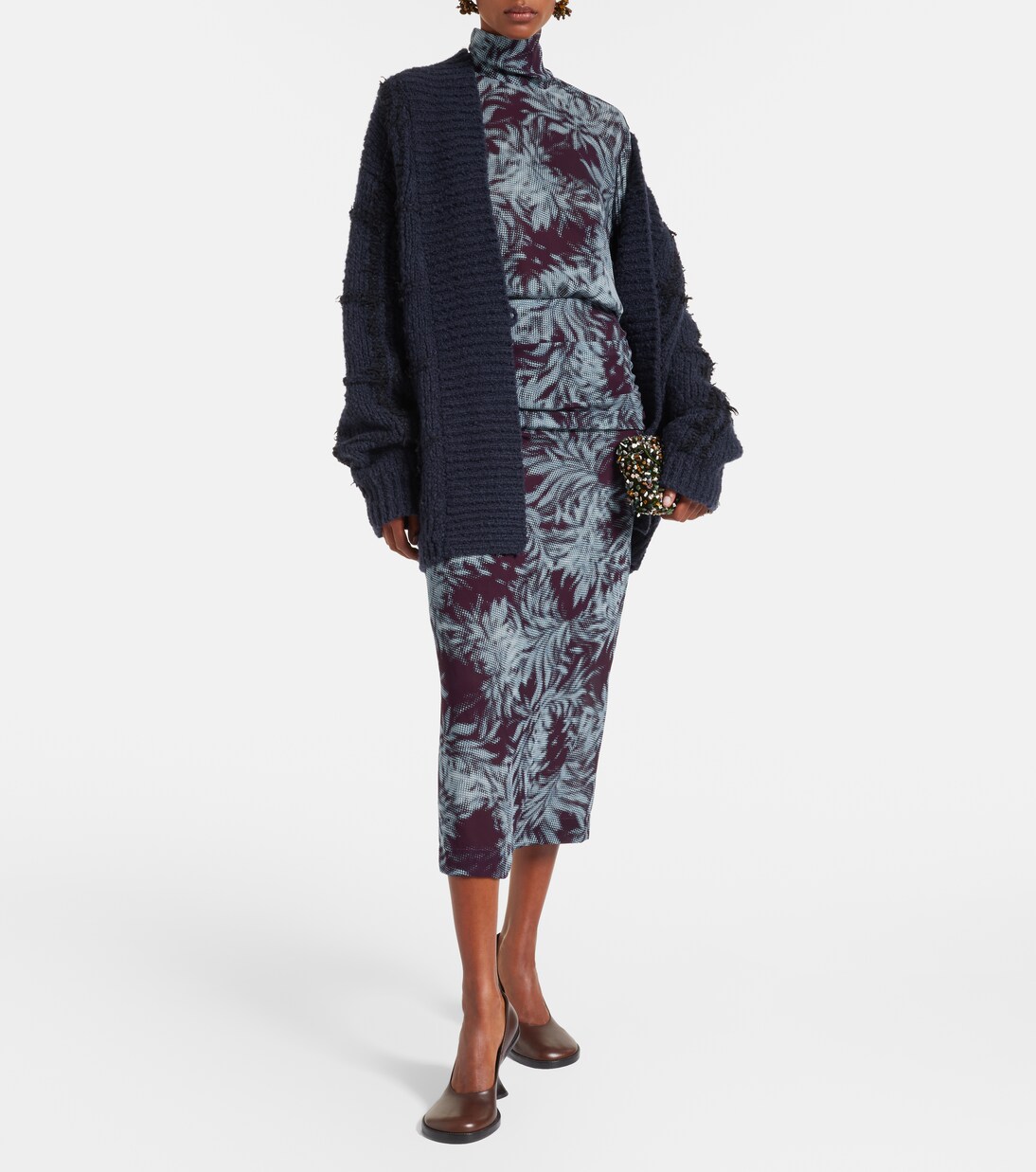 Printed chiffon midi skirt | Dries Van Noten