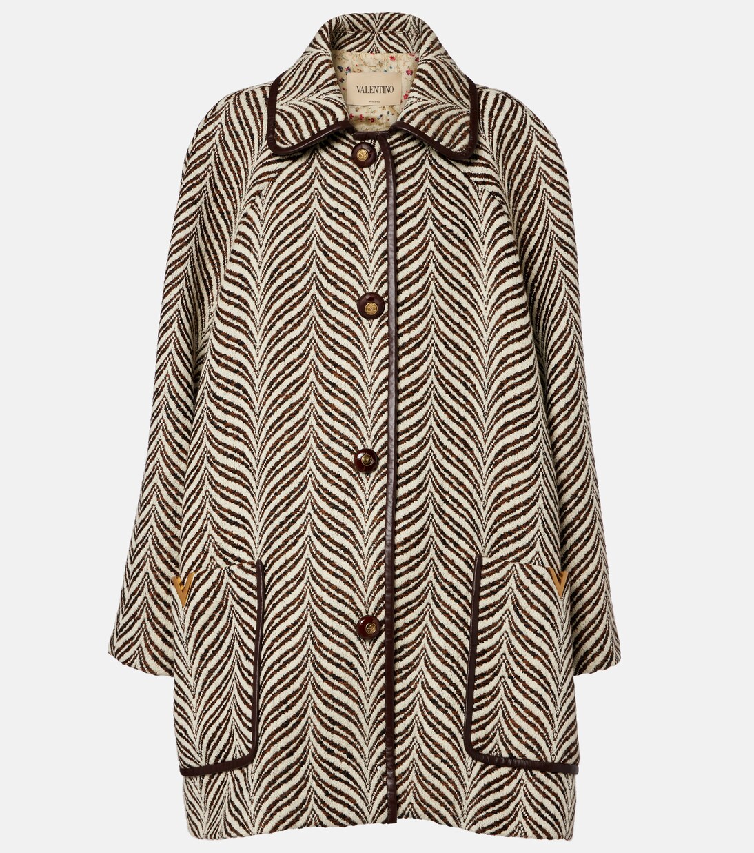 VGold wool and cashmere coat | Valentino