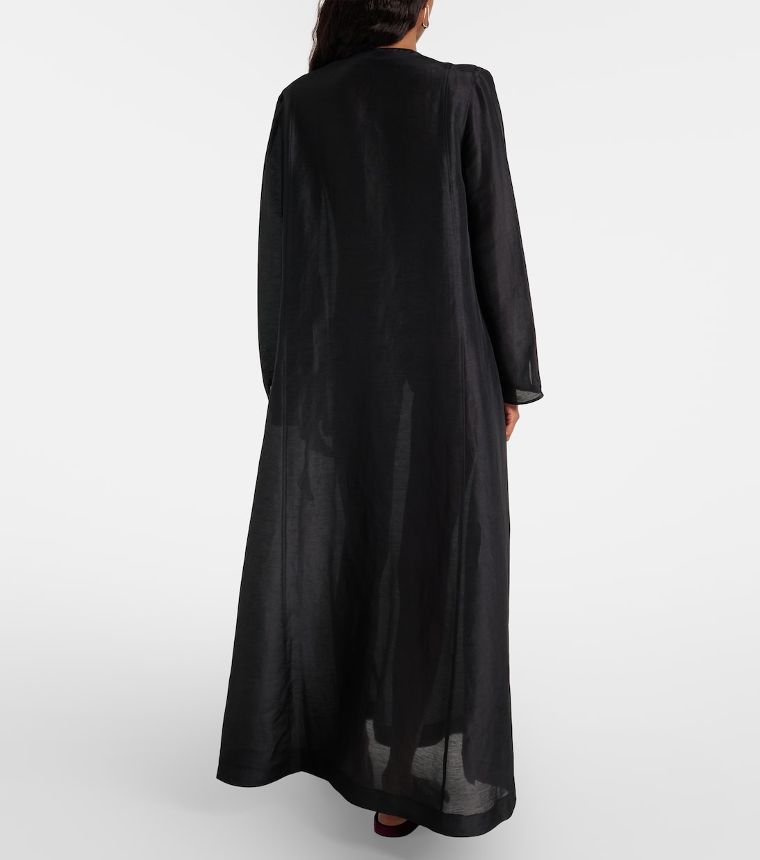 Pleated linen and silk kaftan | Tory Burch