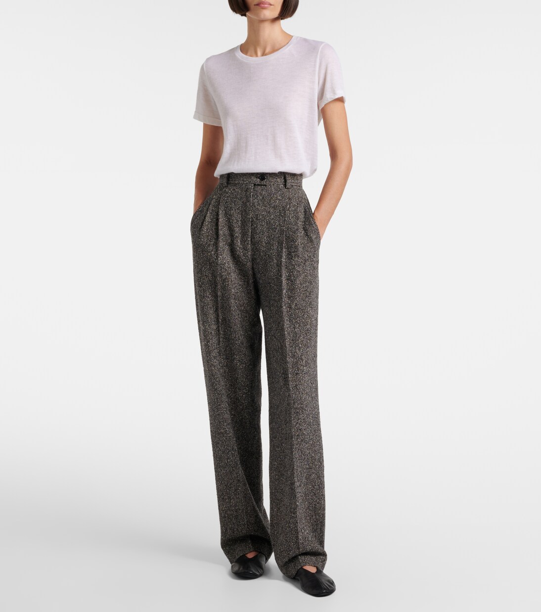 Weite Hose Virgil aus Tweed | The Row