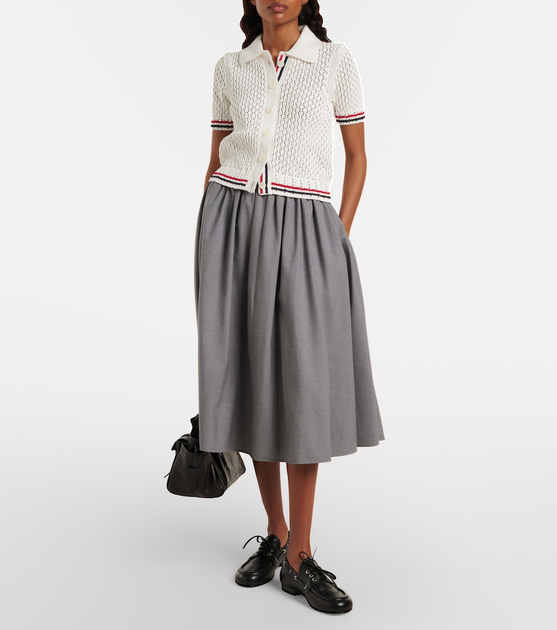 Pointelle cotton top | Thom Browne