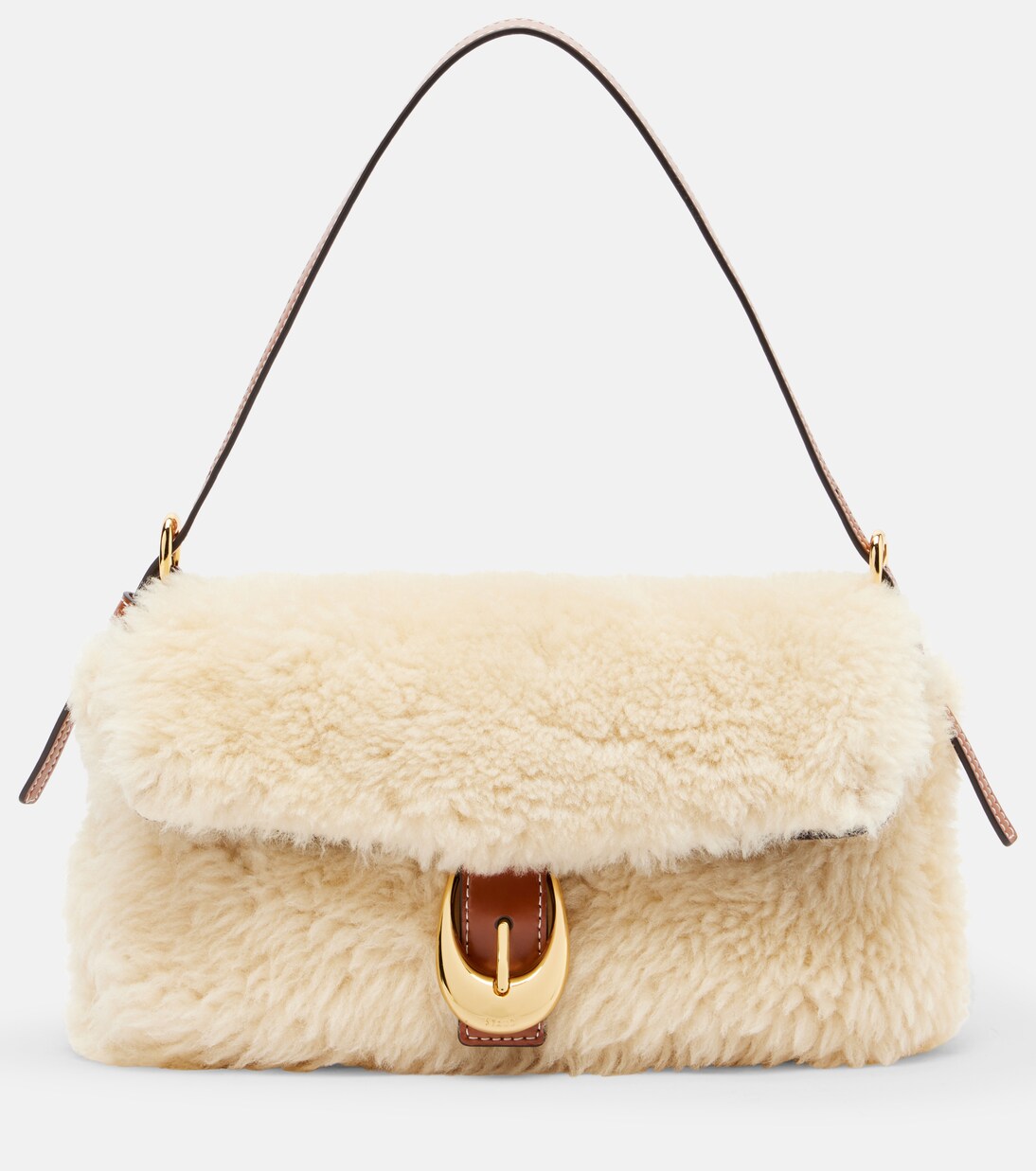 Harlow shearling shoulder bag | Staud