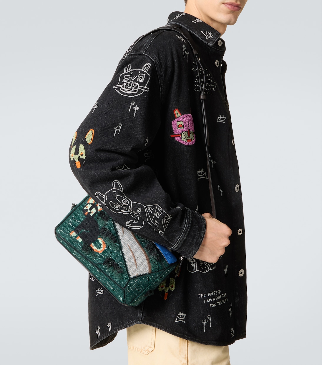 x Louis Wain Futurist Cat Puzzle tote bag | Loewe