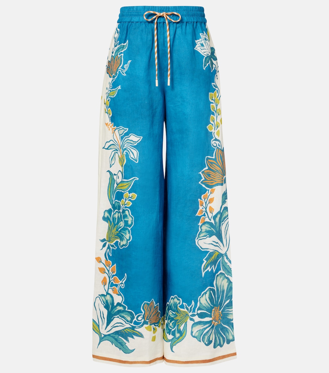 Luda floral linen palazzo pants | Alémais