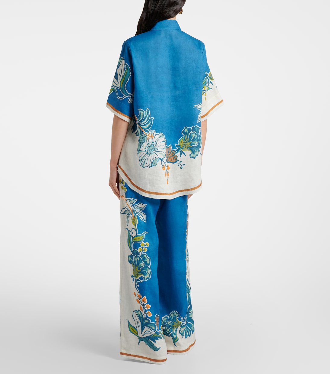 Luda floral linen palazzo pants | Alémais