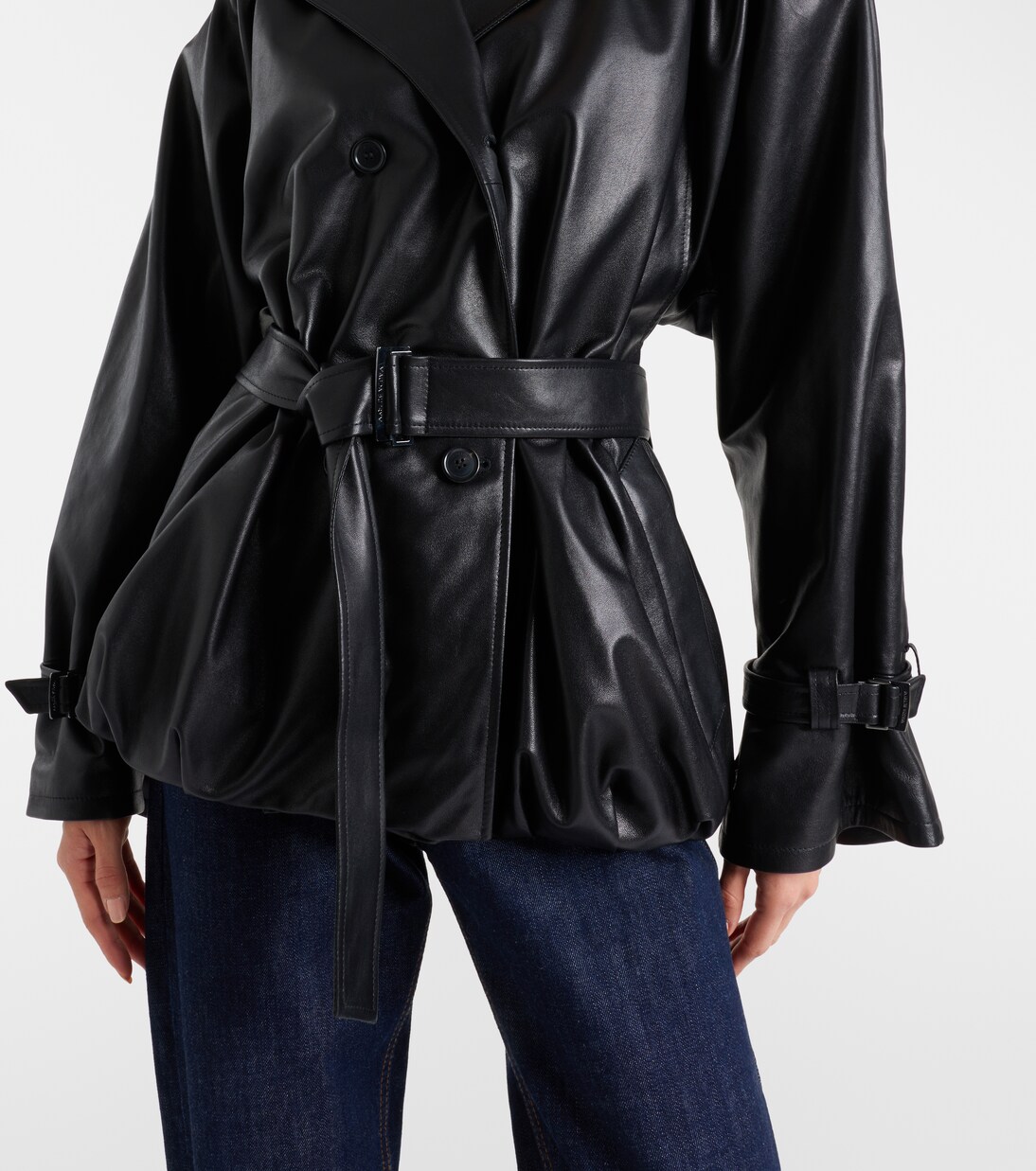Hooded leather jacket | Magda Butrym