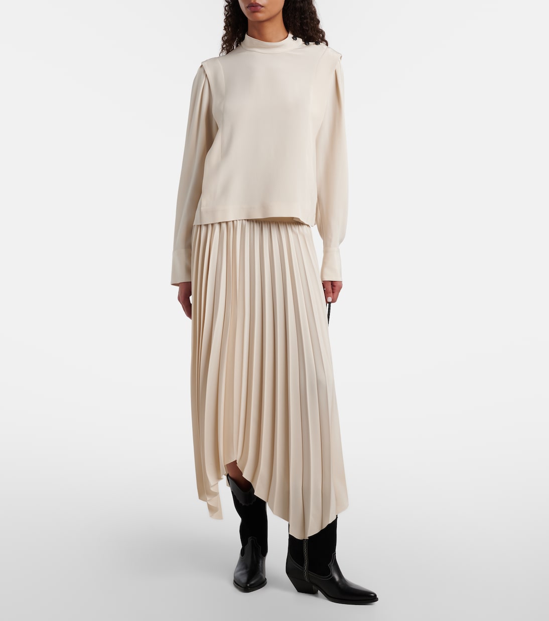 Felixa plissé crêpe midi skirt | Isabel Marant
