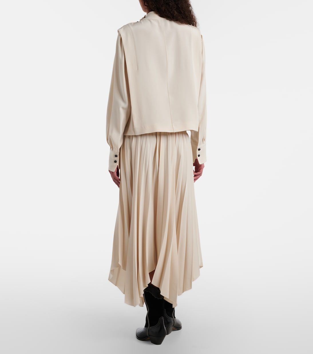 Felixa plissé crêpe midi skirt | Isabel Marant